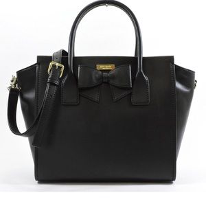 Kate Spade Black Leather Montrose Avenue Charee. White mark shown in picture.